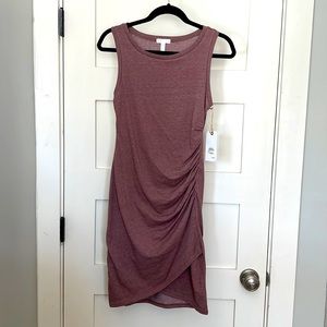 Leith Heathered Purple Jersey Dress Size Small